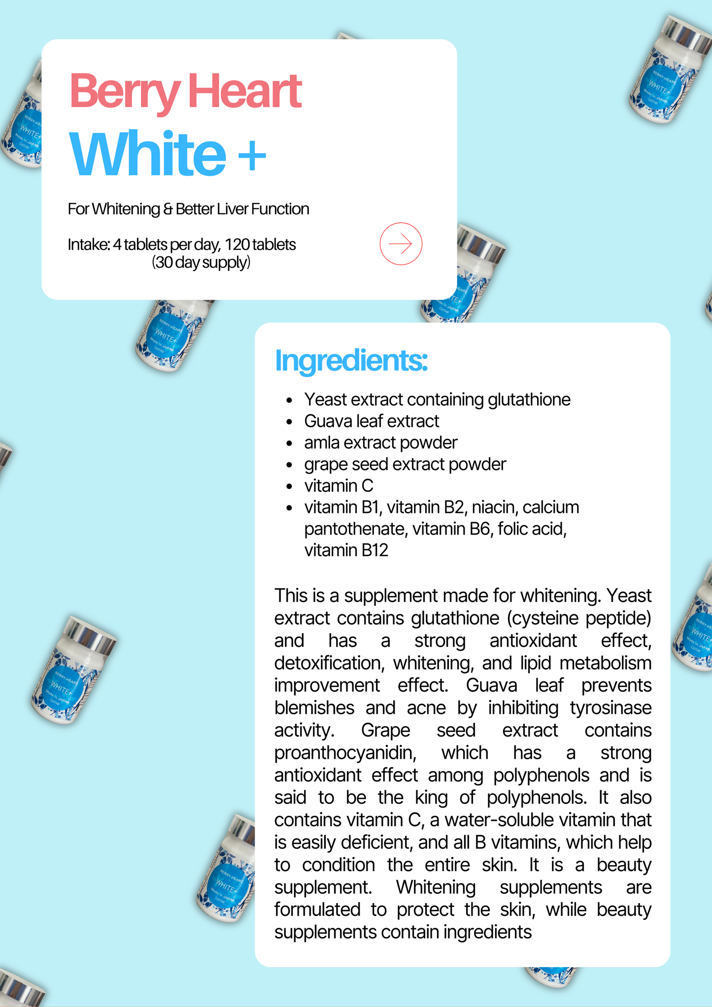 WHITE+ Vitamin C and Glutathione